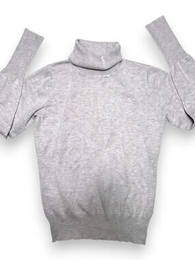 Vintage Cielo Lightweight Heather Gray Turtleneck Sweater Size Medium